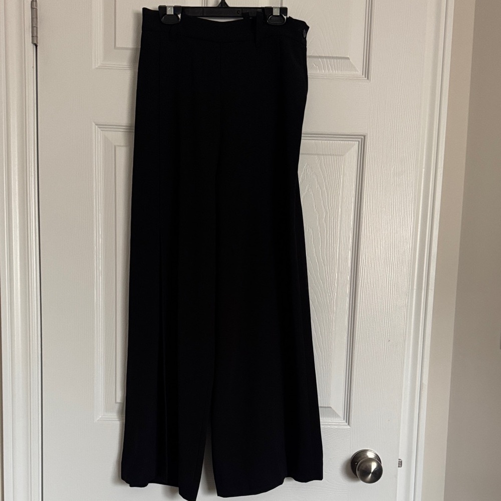 Black Wide-Leg slit dress pants -youth 16